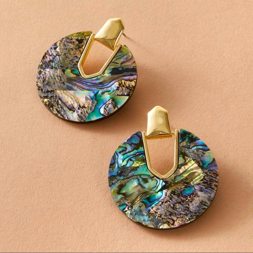 ๐HP๐ ๐3/$30 New Faux Abalone Statement Earrings - Picture 4 of 5